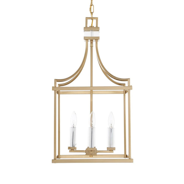 Uttermost Montreal Warm Brass Lantern 4 Light Pendant