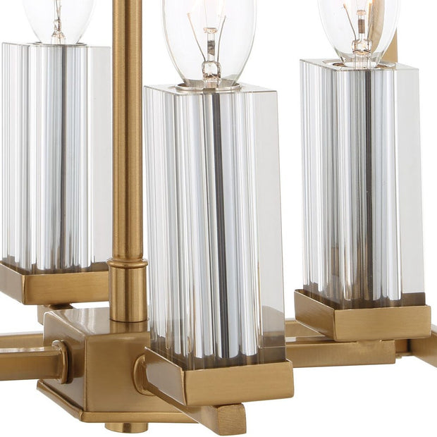 Uttermost Montreal Warm Brass Lantern 4 Light Pendant