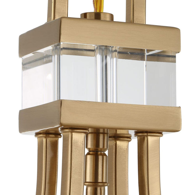 Uttermost Montreal Warm Brass Lantern 4 Light Pendant