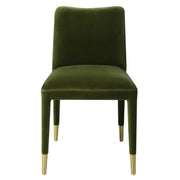 Uttermost Conifer Moss Green Velvet Modern Dining Chairs Set of 2