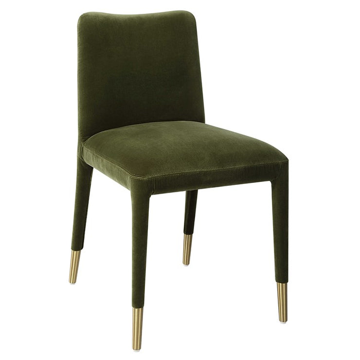 Uttermost Conifer Moss Green Velvet Modern Dining Chairs Set of 2