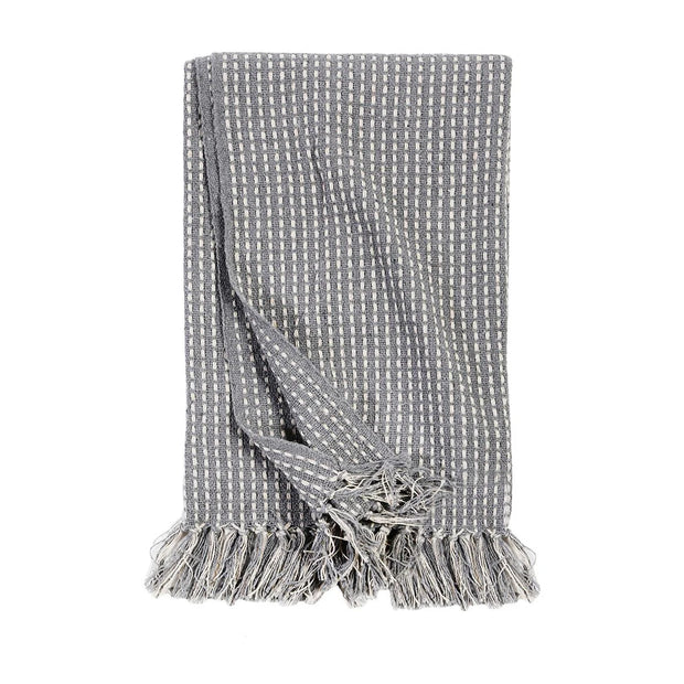 Pom Pom at Home Jasper Blue Grey Oversized Throw Blanket ~ 60” x 90”