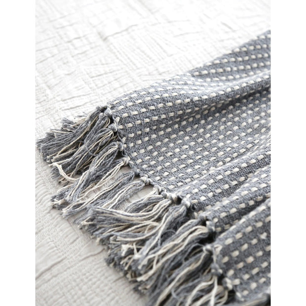 Pom Pom at Home Jasper Blue Grey Oversized Throw Blanket ~ 60” x 90”