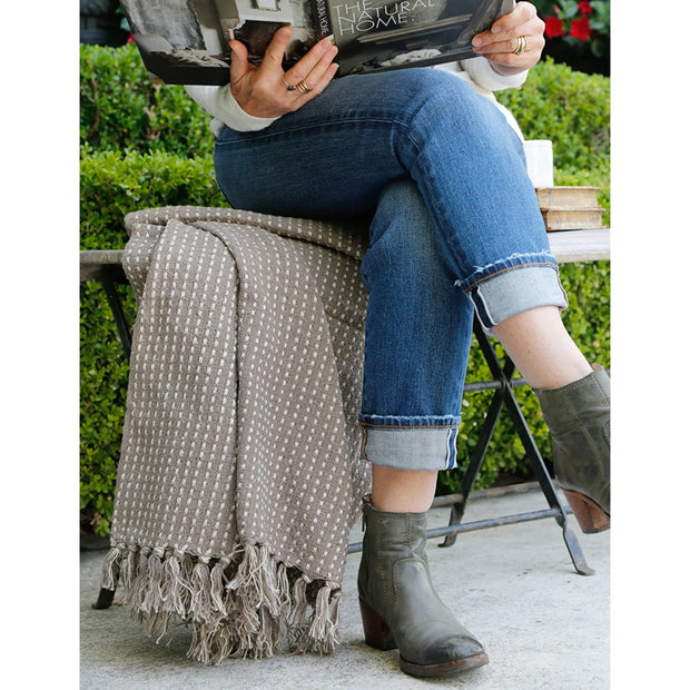 Pom Pom at Home Jasper Taupe Oversized Throw Blanket ~ 60” x 90”