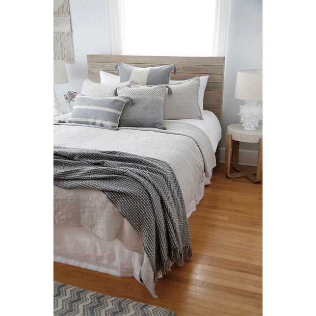 Pom Pom at Home Jasper Blue Grey Oversized Throw Blanket ~ 60” x 90”