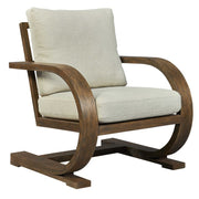 Uttermost Bedrich Neutral Cushion Fabric Mango Wood Modern Accent Lounge Chair