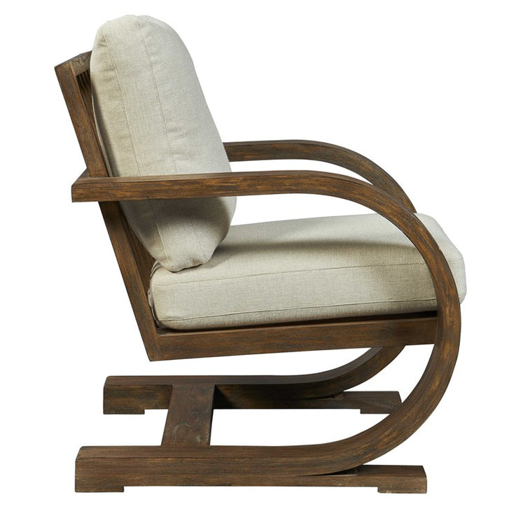 Uttermost Bedrich Neutral Cushion Fabric Mango Wood Modern Accent Lounge Chair