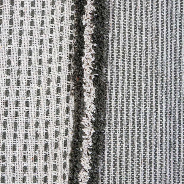 Pom Pom at Home Jagger Ivory and Moss Oversized Throw Blanket ~ 60” x 90”