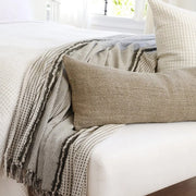 Pom Pom at Home Jagger Ivory and Moss Oversized Throw Blanket ~ 60” x 90”
