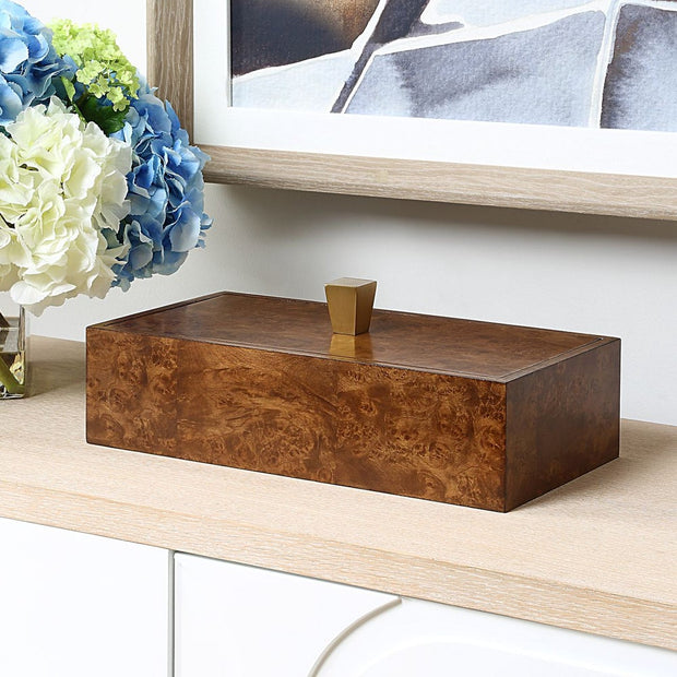 Uttermost Burl Heaven Burl Veneer Finish Decorative Box
