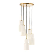 Uttermost Vanier 5 Ceramic White Linear Light Pendant