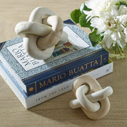Uttermost White Limestone Link Sculptures Set Of 2