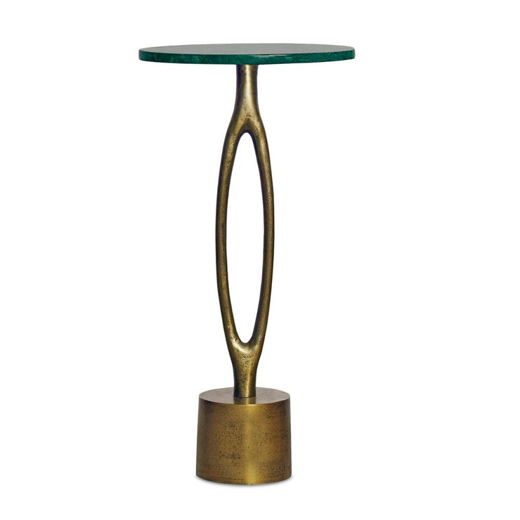 Casa Bella Living Emerald Green Marble Top Accent Table