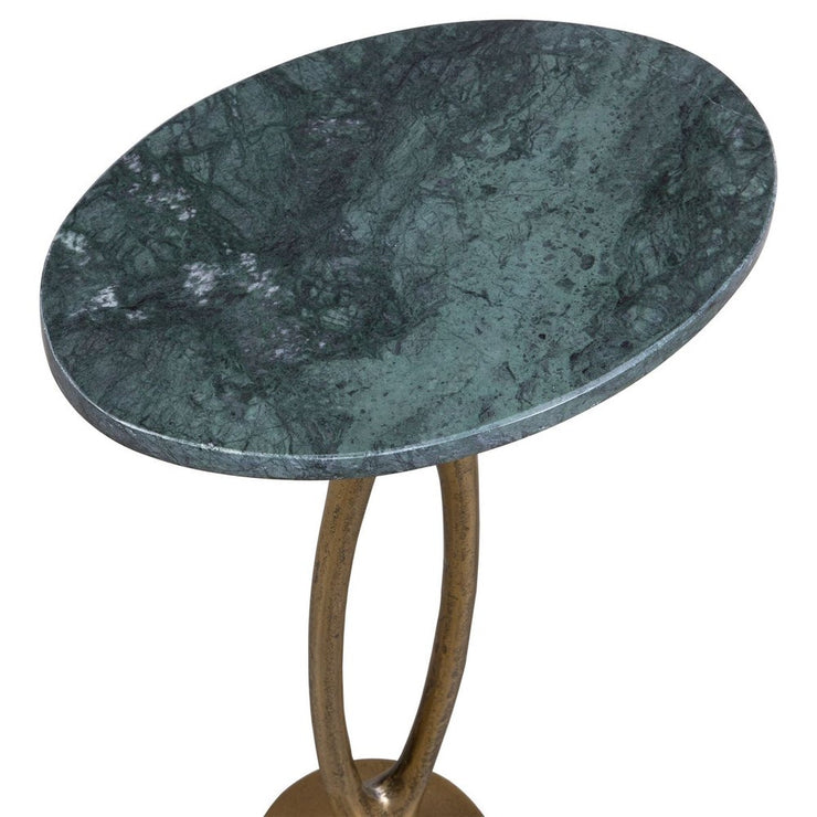 Casa Bella Living Emerald Green Marble Top Accent Table