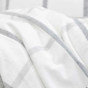 Pom Pom at Home Copenhagen White and Grey Plaid Throw Blanket ~ Available in 2 Sizes