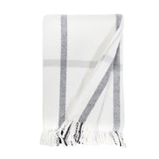 Pom Pom at Home Copenhagen White and Grey Plaid Throw Blanket ~ Available in 2 Sizes