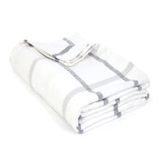 Pom Pom at Home Copenhagen White and Grey Plaid Throw Blanket ~ Available in 2 Sizes