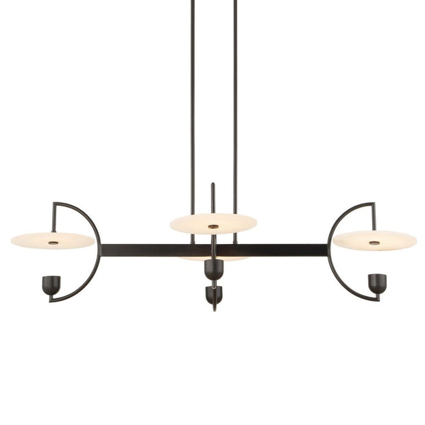 Uttermost Kyoto Alabaster Disks 4 Light LED Chandelier