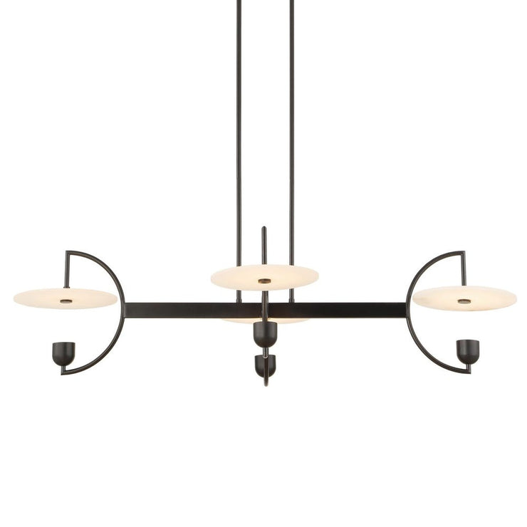 Uttermost Kyoto Alabaster Disks 4 Light LED Chandelier