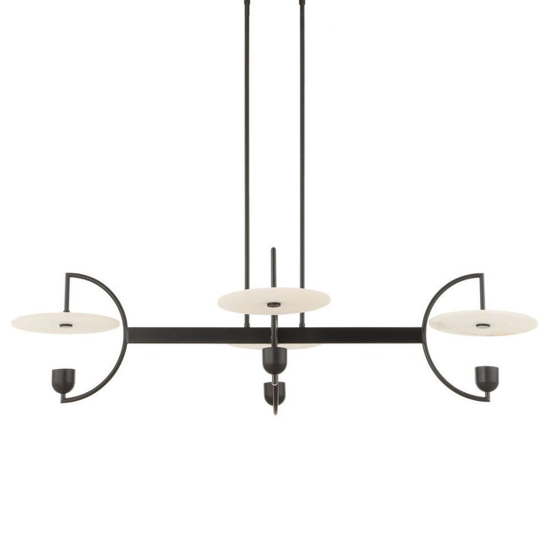 Uttermost Kyoto Alabaster Disks 4 Light LED Chandelier