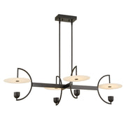 Uttermost Kyoto Alabaster Disks 4 Light LED Chandelier