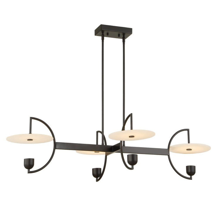Uttermost Kyoto Alabaster Disks 4 Light LED Chandelier