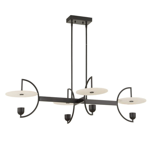 Uttermost Kyoto Alabaster Disks 4 Light LED Chandelier