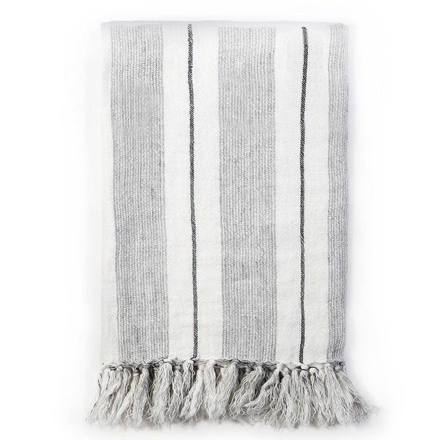 Pom Pom at Home Laguna Linen Striped Throw Blanket ~ Available in 2 Colors