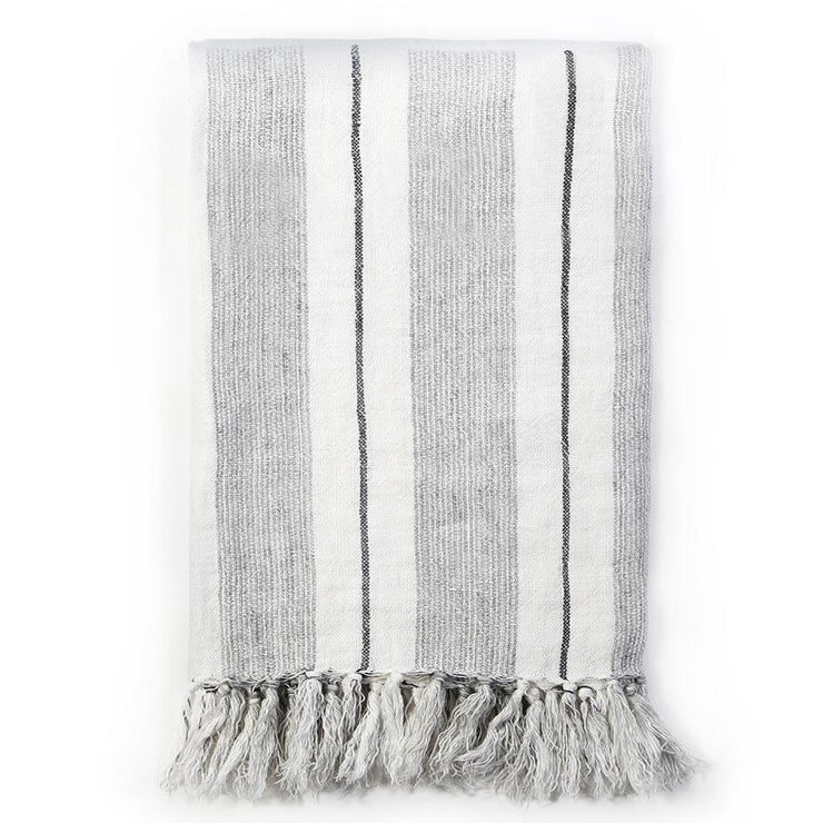 Pom Pom at Home Laguna Linen Striped Throw Blanket ~ Available in 2 Colors