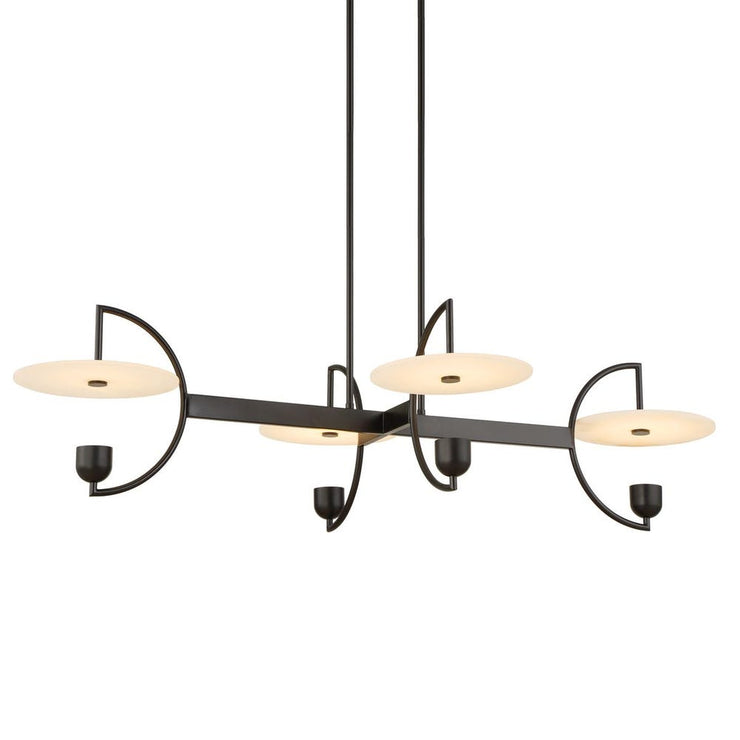 Uttermost Kyoto Alabaster Disks 4 Light LED Chandelier