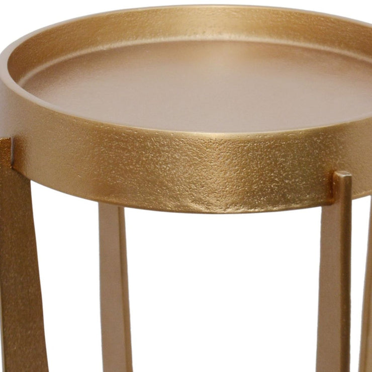Casa Bella Living Old Brass Antique Accent Table