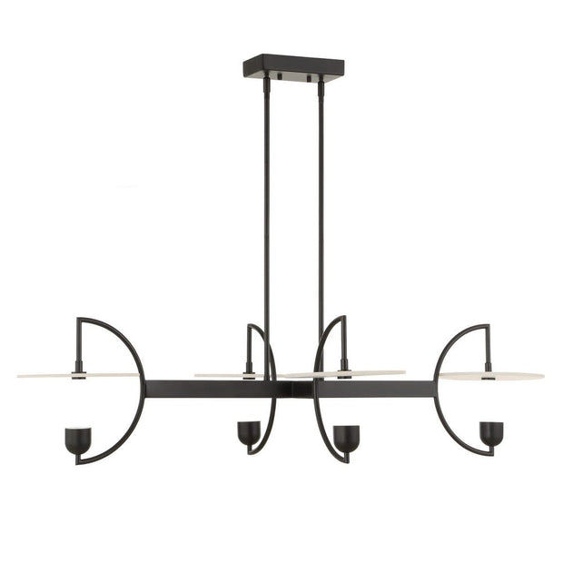 Uttermost Kyoto Alabaster Disks 4 Light LED Chandelier