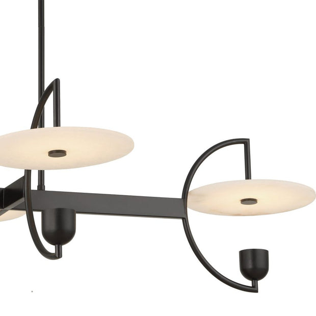 Uttermost Kyoto Alabaster Disks 4 Light LED Chandelier