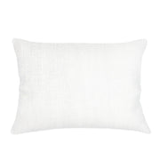 Anaya Home So Soft Linen Bright White Lumbar Pillow 14x20 With Down Insert