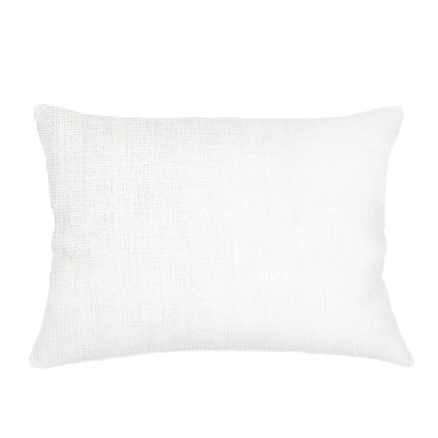 Anaya Home So Soft Linen Bright White Lumbar Pillow 14x20 With Down Insert