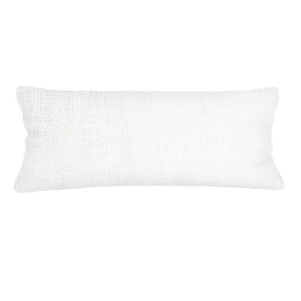 Anaya Home So Soft Linen Bright White Lumbar Pillow 14x40 With Down Insert