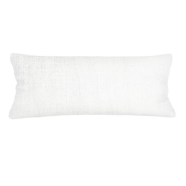 Anaya Home So Soft Linen Bright White Lumbar Pillow 14x40 With Down Insert