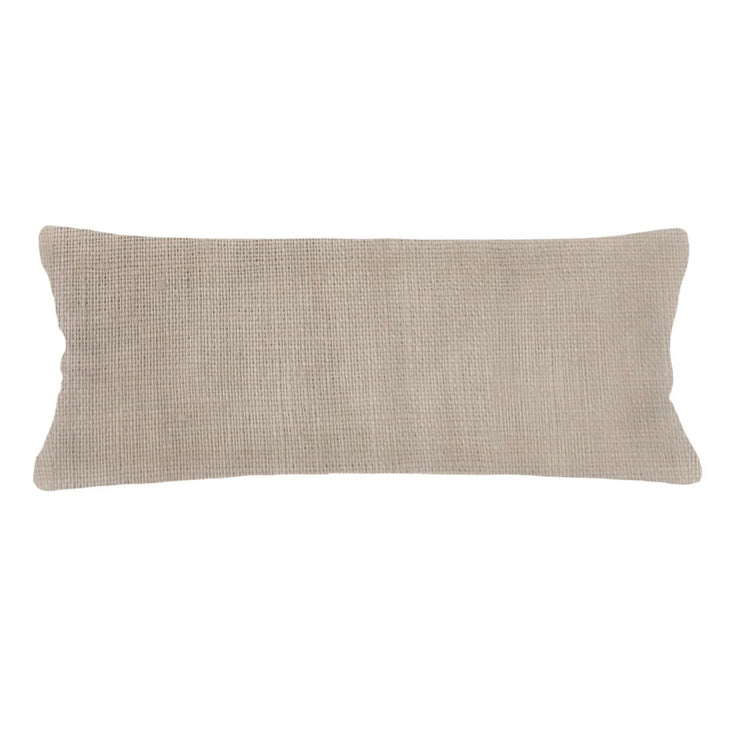 Anaya Home So Soft Linen Rustic Beige Lumbar Pillow 14x40 With Down Insert