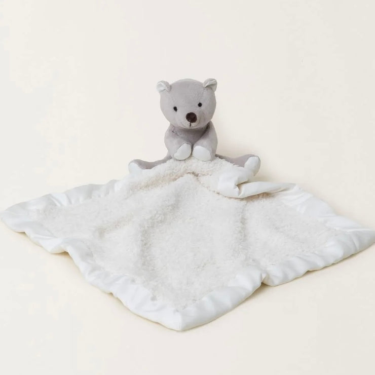 Barefoot Dreams CozyChic Bear Buddie Cream Baby Blanket