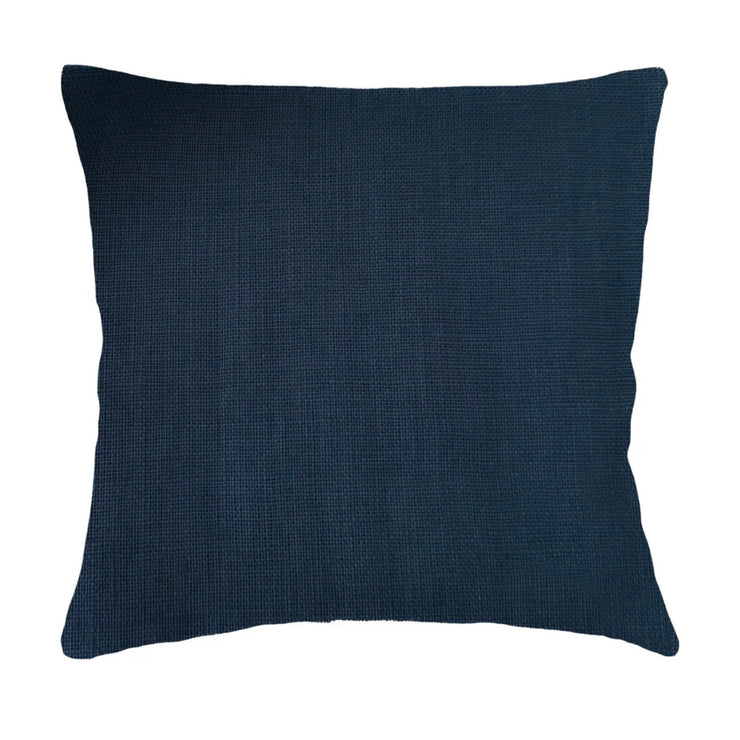 Anaya Home So Soft Linen Navy Pillow 20x20 With Down Insert