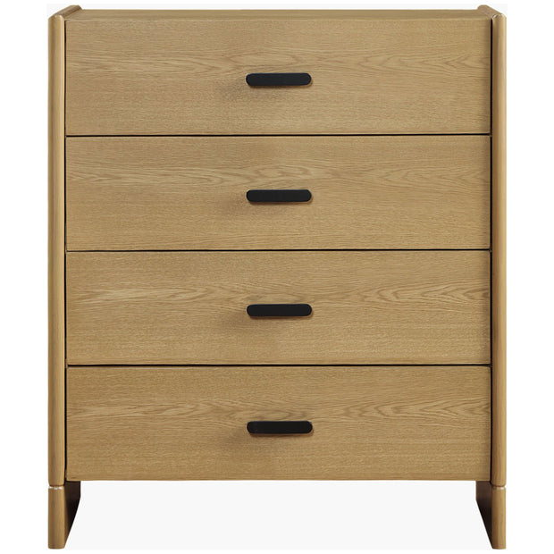 Surya Boda Modern Natural Oak 4 Drawer Dresser