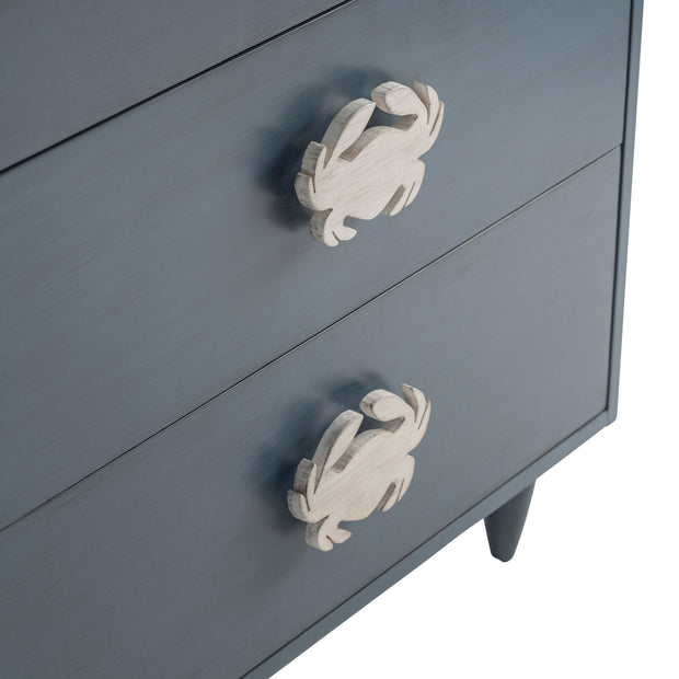 Crestview Collection Grand Bay Smoky Blue Acacia Wood Chest