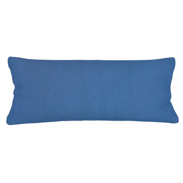 Anaya Home So Soft Linen Cobalt Blue Lumbar Pillow 14x40 With Down Insert