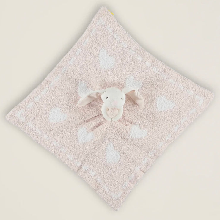 Barefoot Dreams CozyChic Dream Bunny Buddie Baby Blanket ~ Pink Hearts