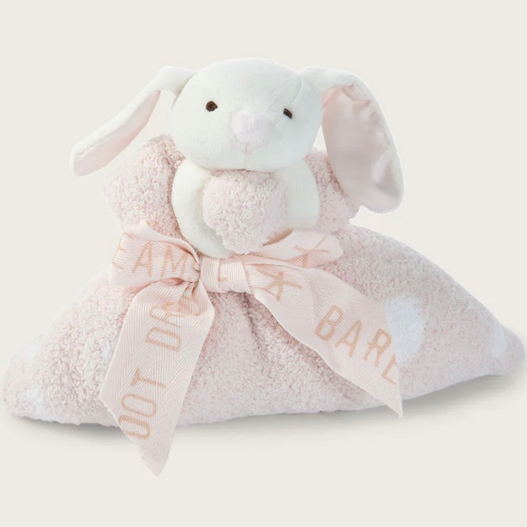 Barefoot Dreams CozyChic Dream Bunny Buddie Baby Blanket ~ Pink Hearts