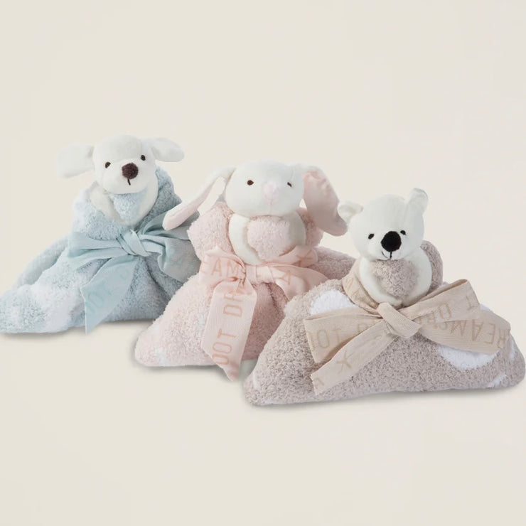 Barefoot Dreams CozyChic Dream Bunny Buddie Baby Blanket ~ Pink Hearts