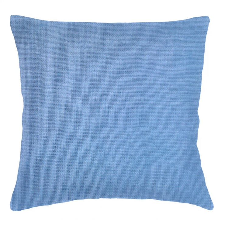 Anaya Home So Soft Linen Ocean Blue Pillow 20x20 With Down Insert