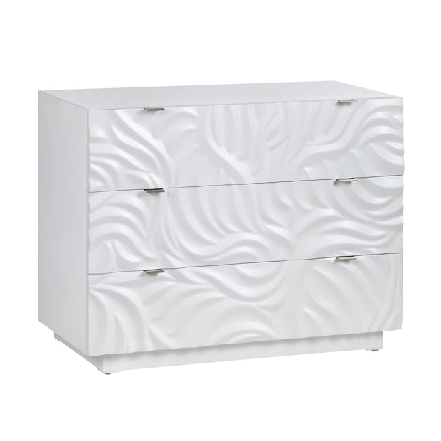 Crestview Collection Cirrus Bright White 3 - Drawer Chest