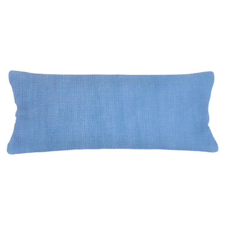 Anaya Home So Soft Linen Ocean Blue Lumbar Pillow 14x40 With Down Insert