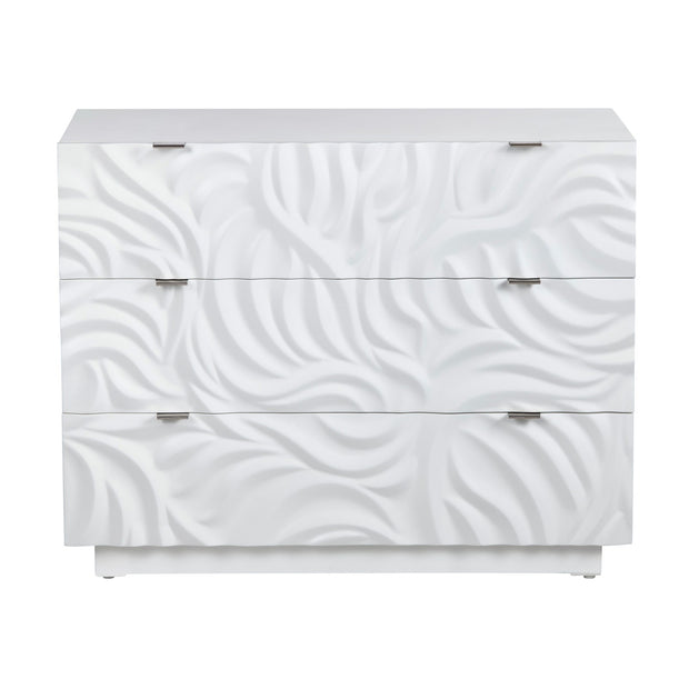 Crestview Collection Cirrus Bright White 3 - Drawer Chest